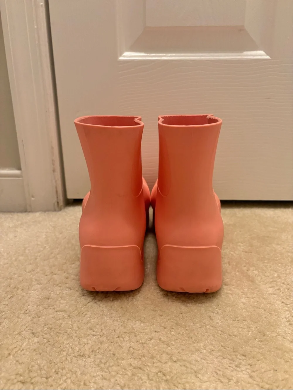 Bottega Veneta Rubber Puddle Ankle Boots Pink